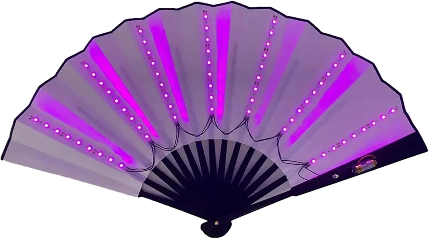 Boots on The Ground Fan with LED, Large Holographic Folding Hand Fan Line Dance Popping Fan, Clap Fans for Dancing