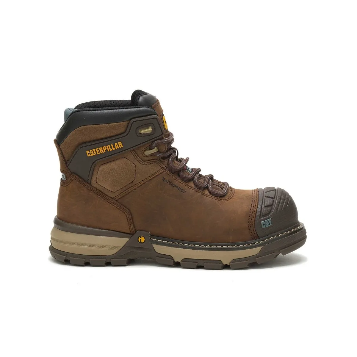 Caterpillar Excavator Superlite Waterproof Thinsulate™ Carbon Composite Toe Women's Work Boot (p91324) In Dark Brown