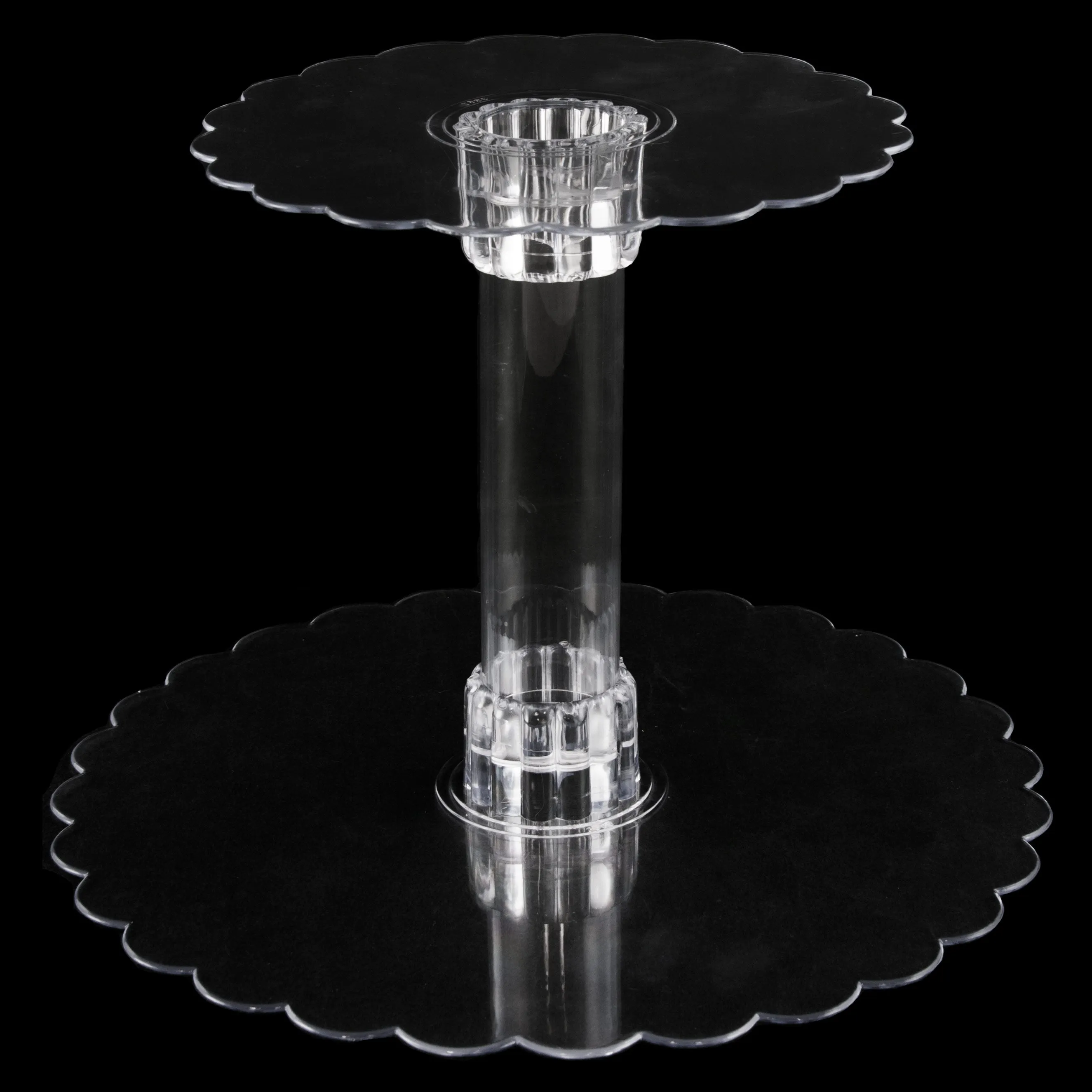 Clear Plastic Centerpiece Plate: 8"