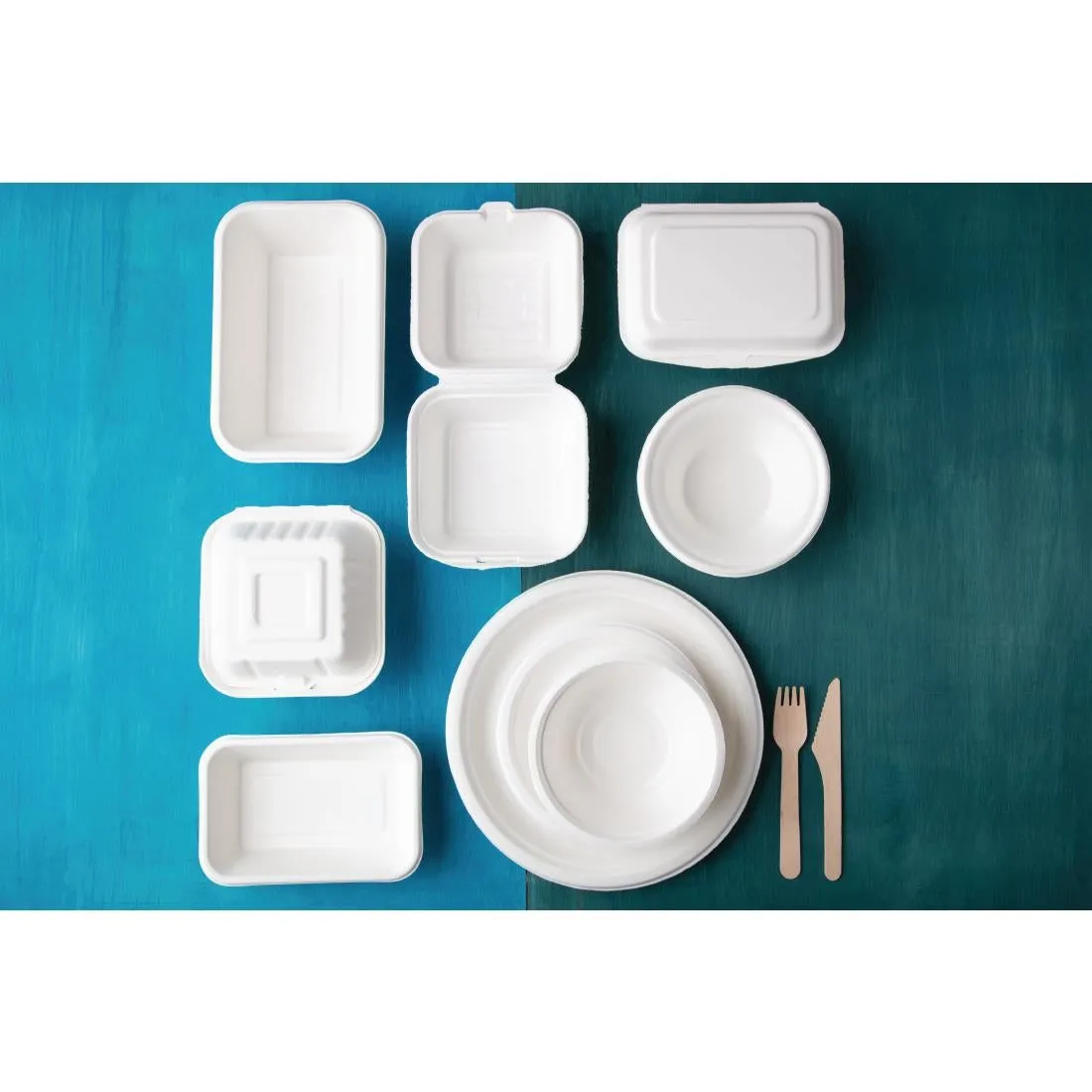 CW905 Fiesta Compostable Bagasse Plates Round 179mm (Pack of 50)