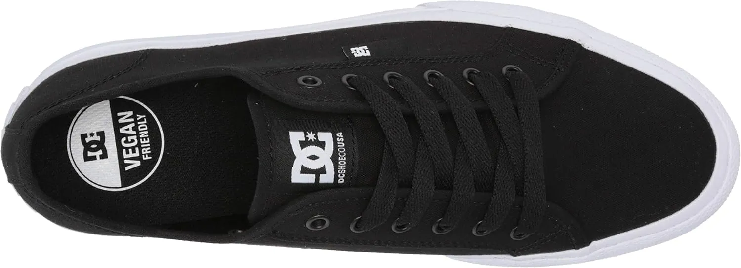 DC Men's Manual Low Top Vegan Friendly Casual Skate Shoe
