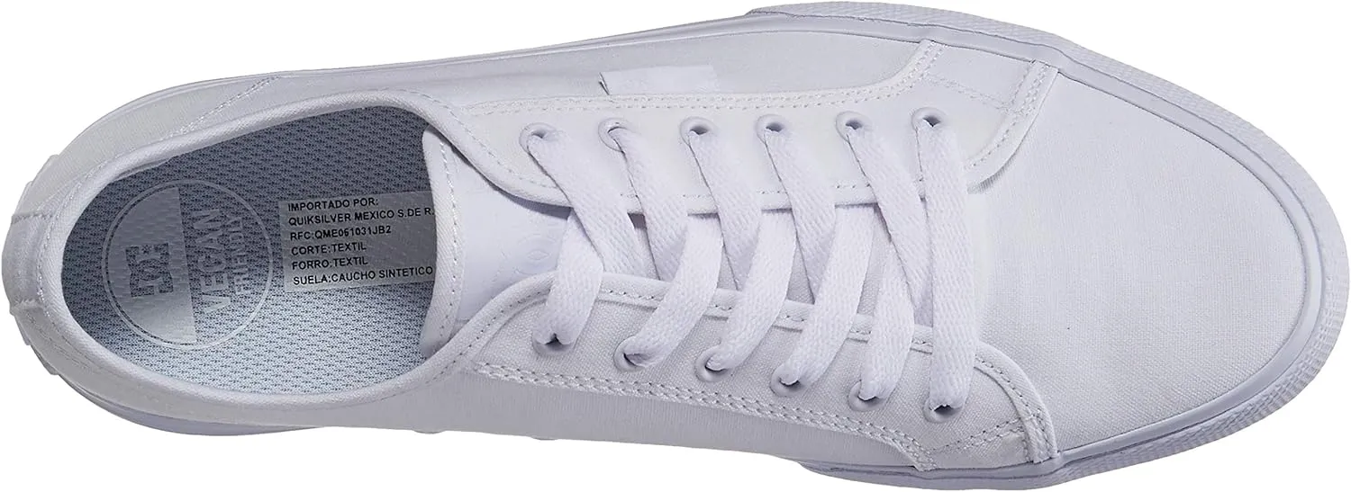 DC Men's Manual Low Top Vegan Friendly Casual Skate Shoe