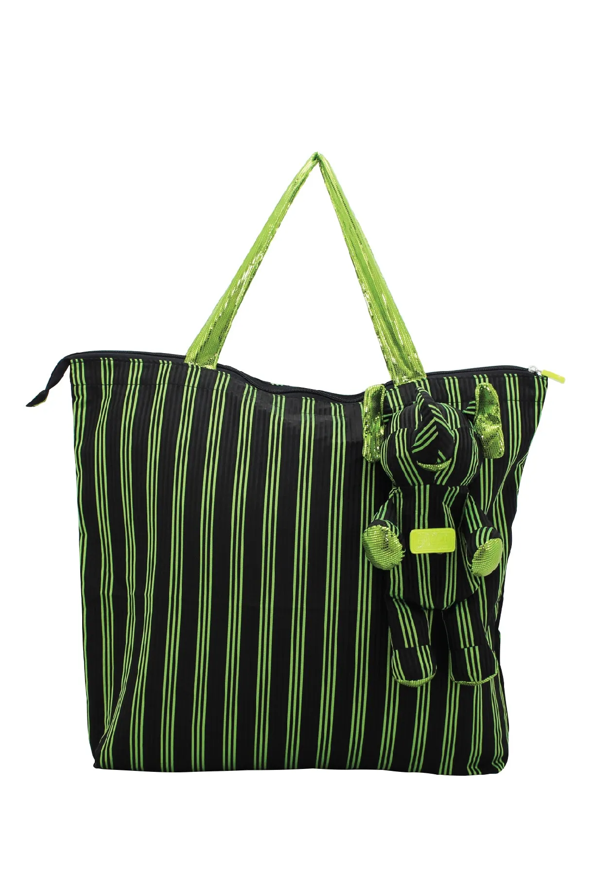 ELEPH FOLDABLE PLEAT 3 STRIPE - L : Black / Lime
