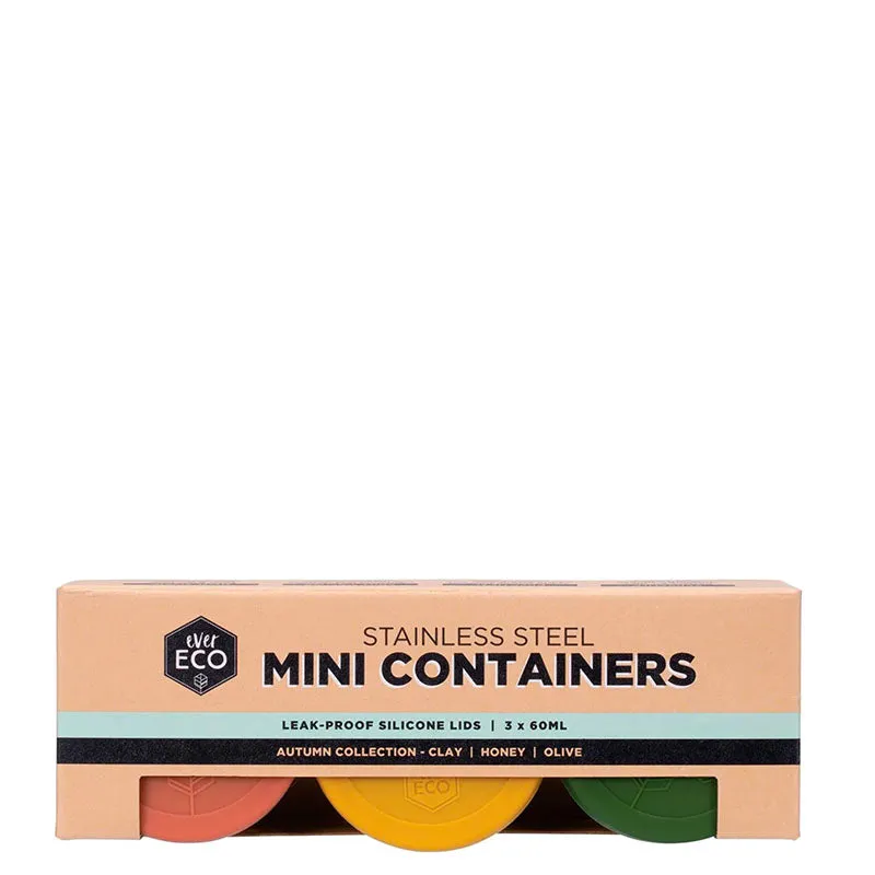 Ever Eco Stainless Steel Mini Containers - set of 3