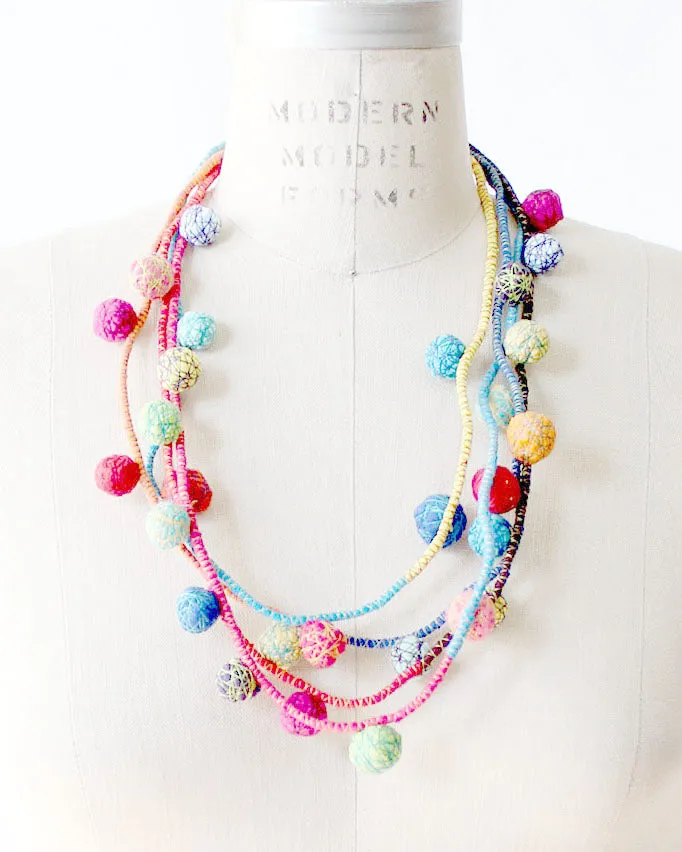 Fiorella Recycled Textile Necklace
