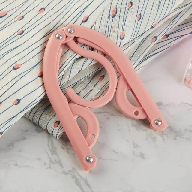 Foldable Clothes Hanger - Portable Clothes Hanger Space Saving Travel Camping Foldable Hangers
