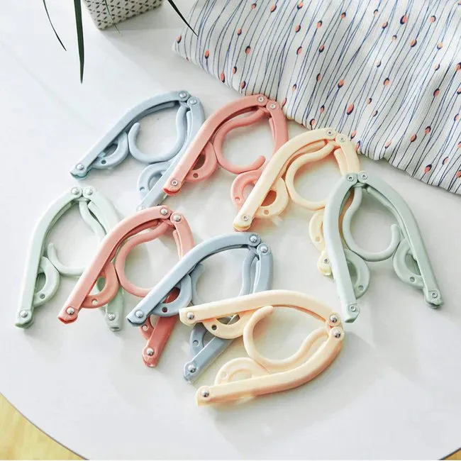 Foldable Clothes Hanger - Portable Clothes Hanger Space Saving Travel Camping Foldable Hangers