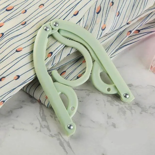 Foldable Clothes Hanger - Portable Clothes Hanger Space Saving Travel Camping Foldable Hangers