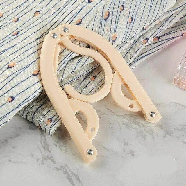 Foldable Clothes Hanger - Portable Clothes Hanger Space Saving Travel Camping Foldable Hangers