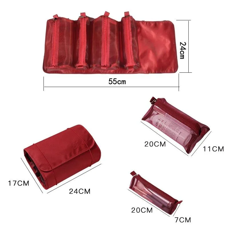 Foldable Cosmetic Bag Travel Expandable Organizer