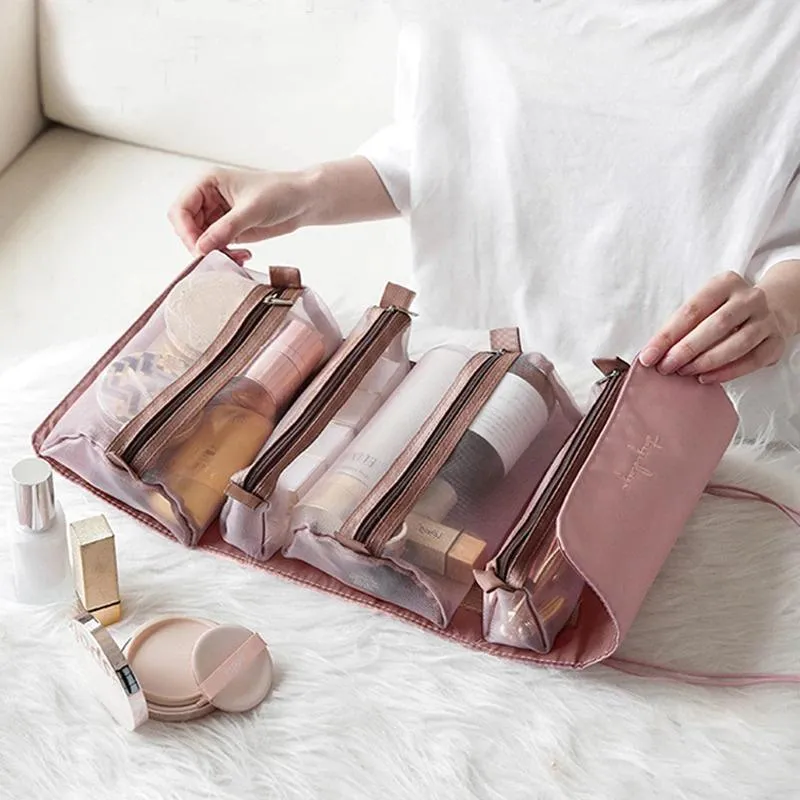 Foldable Cosmetic Bag Travel Expandable Organizer