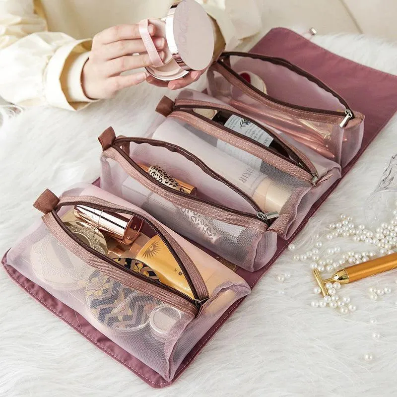 Foldable Cosmetic Bag Travel Expandable Organizer