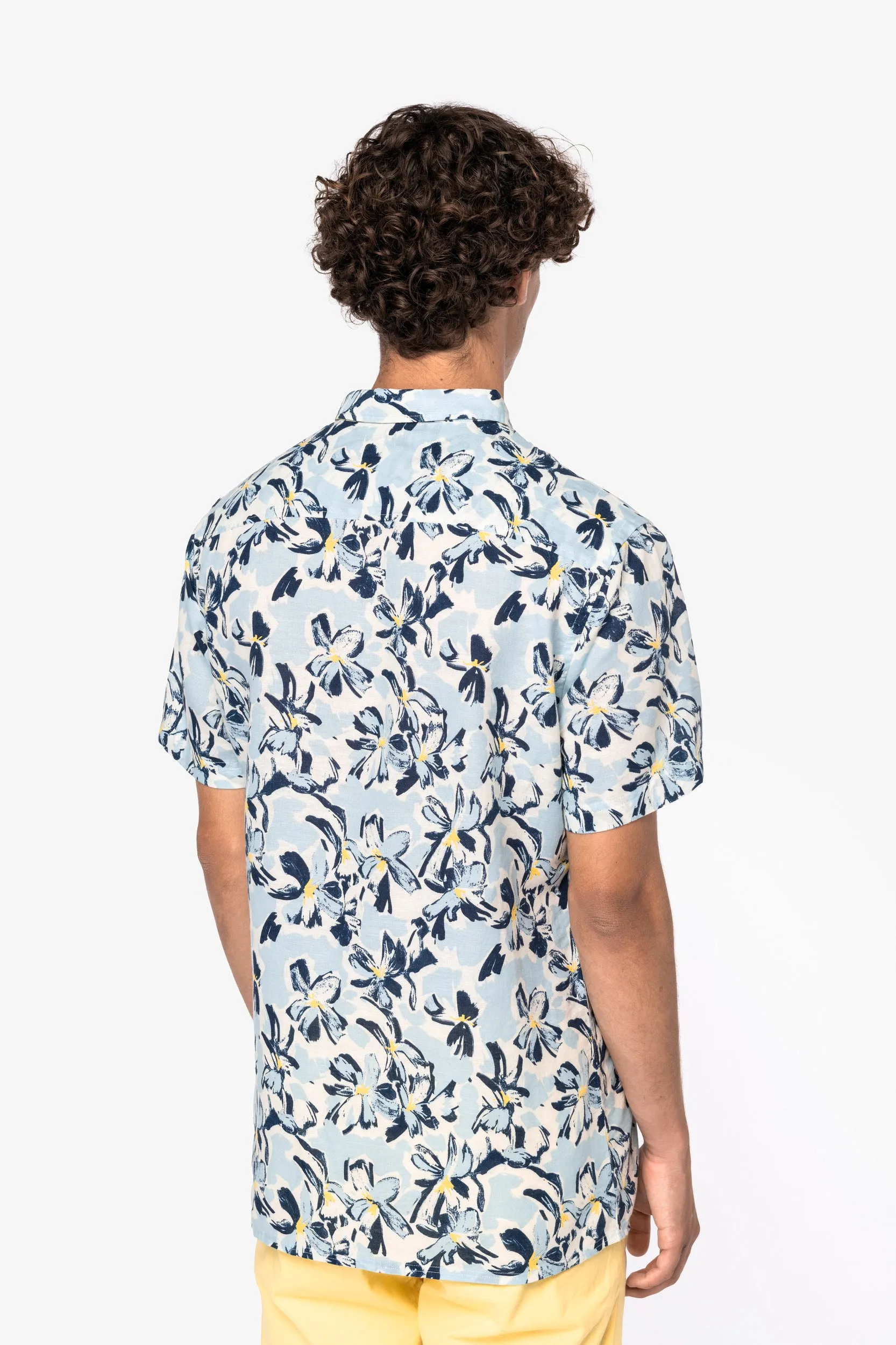 Men’s Eco-friendly Plant Print Shirt - NS530