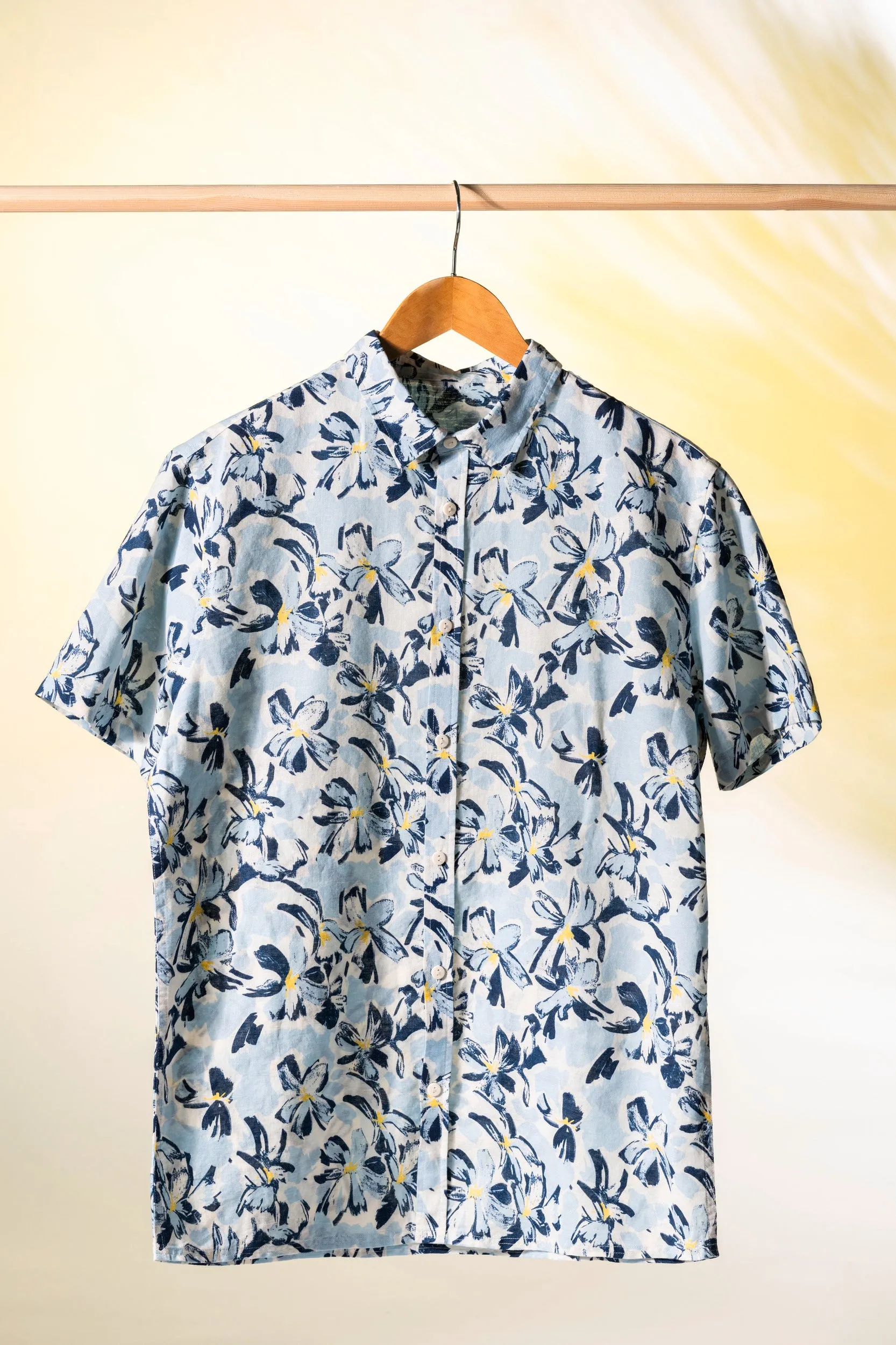 Men’s Eco-friendly Plant Print Shirt - NS530