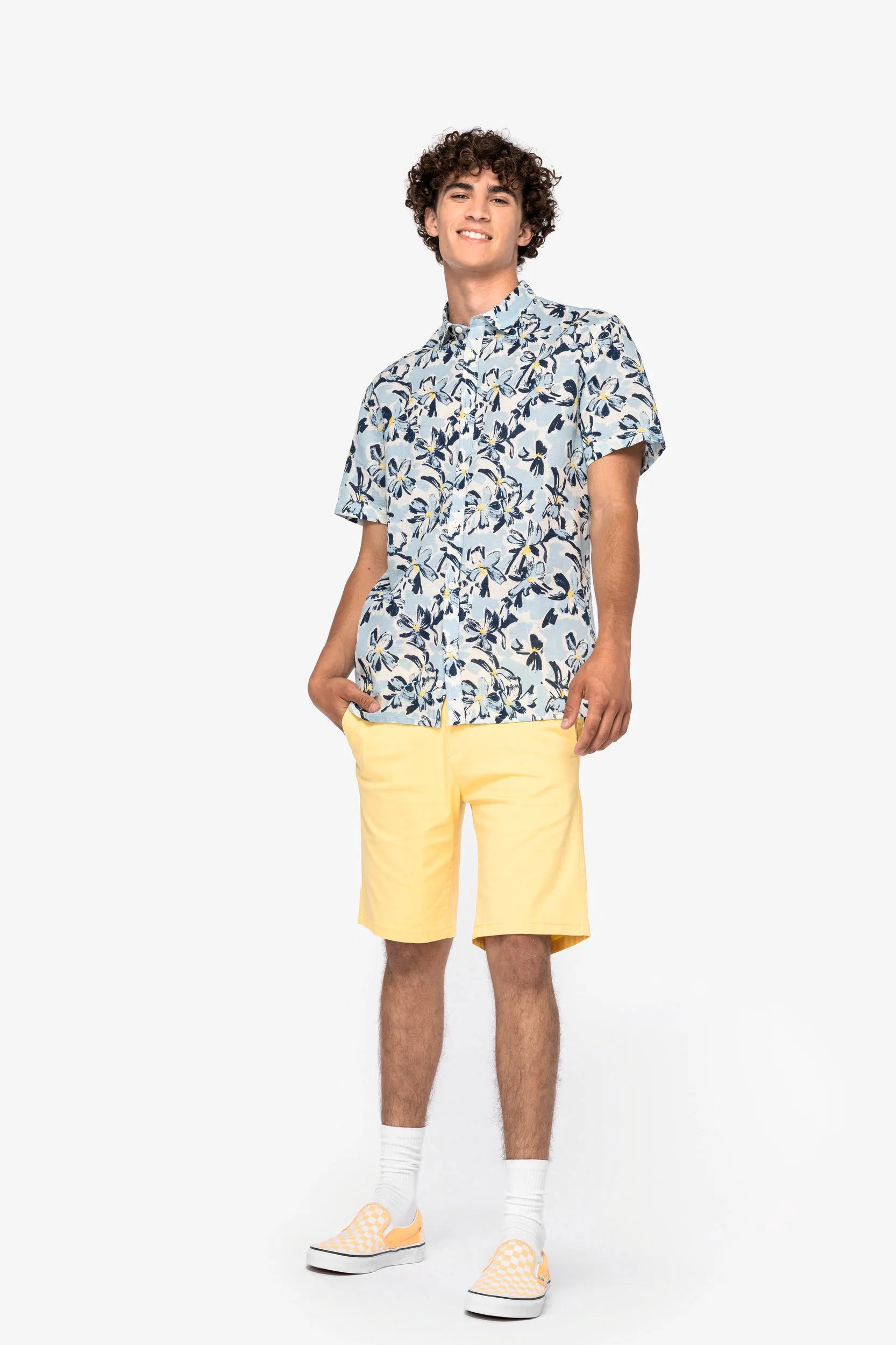 Men’s Eco-friendly Plant Print Shirt - NS530