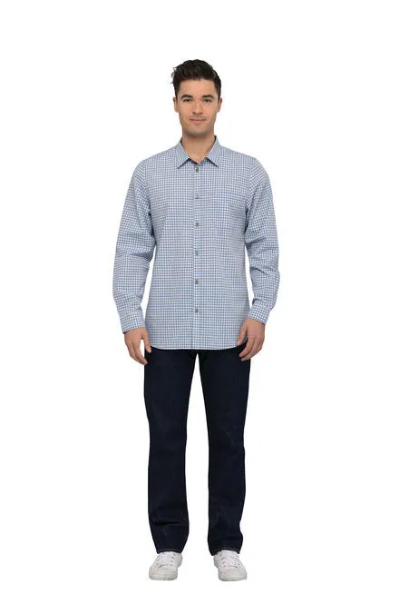 Mens Long Sleeve Gingham Shirt SHC05