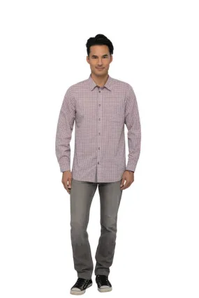 Mens Long Sleeve Gingham Shirt SHC05