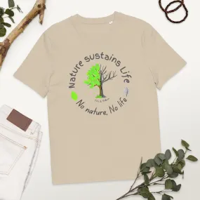 Nature is Life, Unisex organic cotton t-shirt