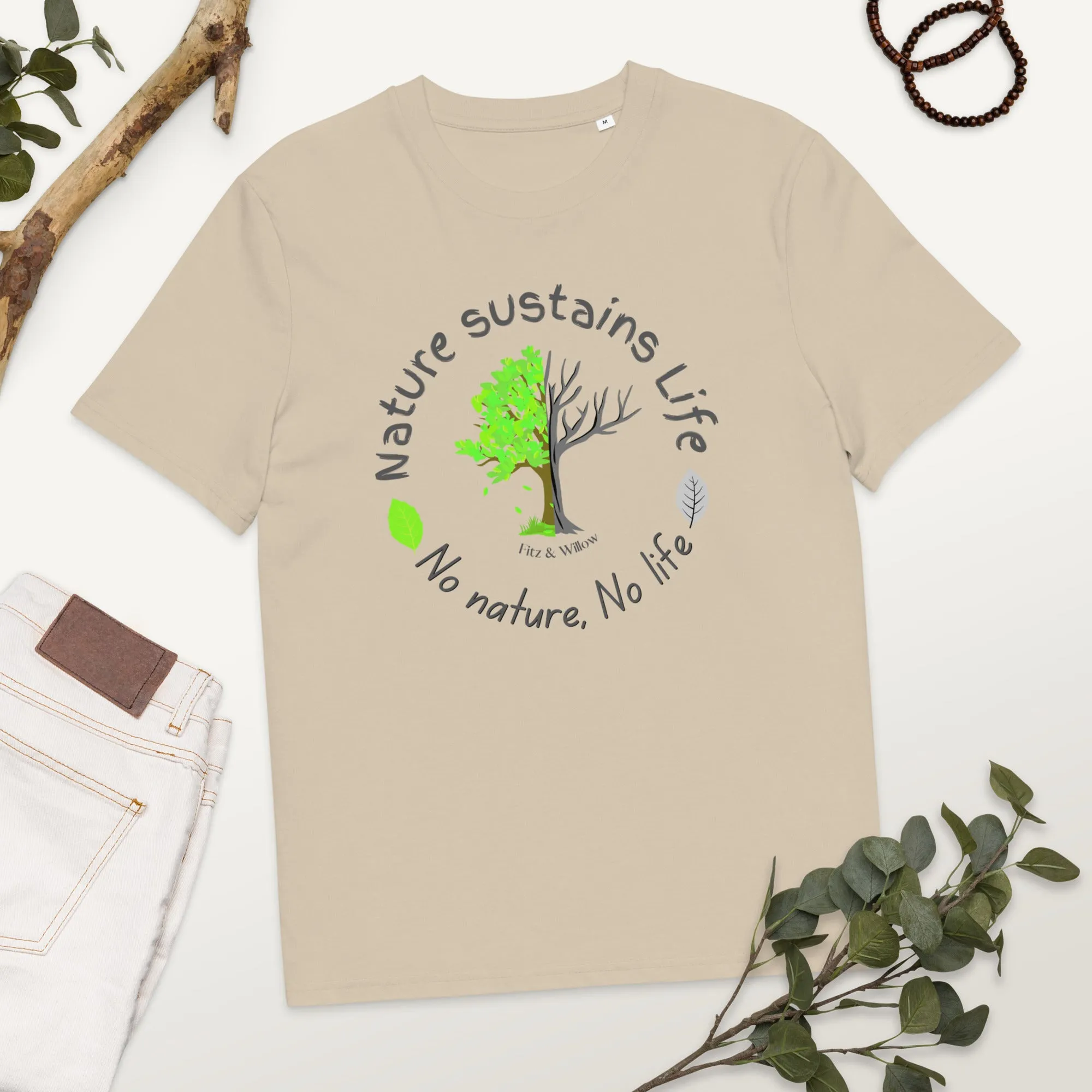 Nature is Life, Unisex organic cotton t-shirt
