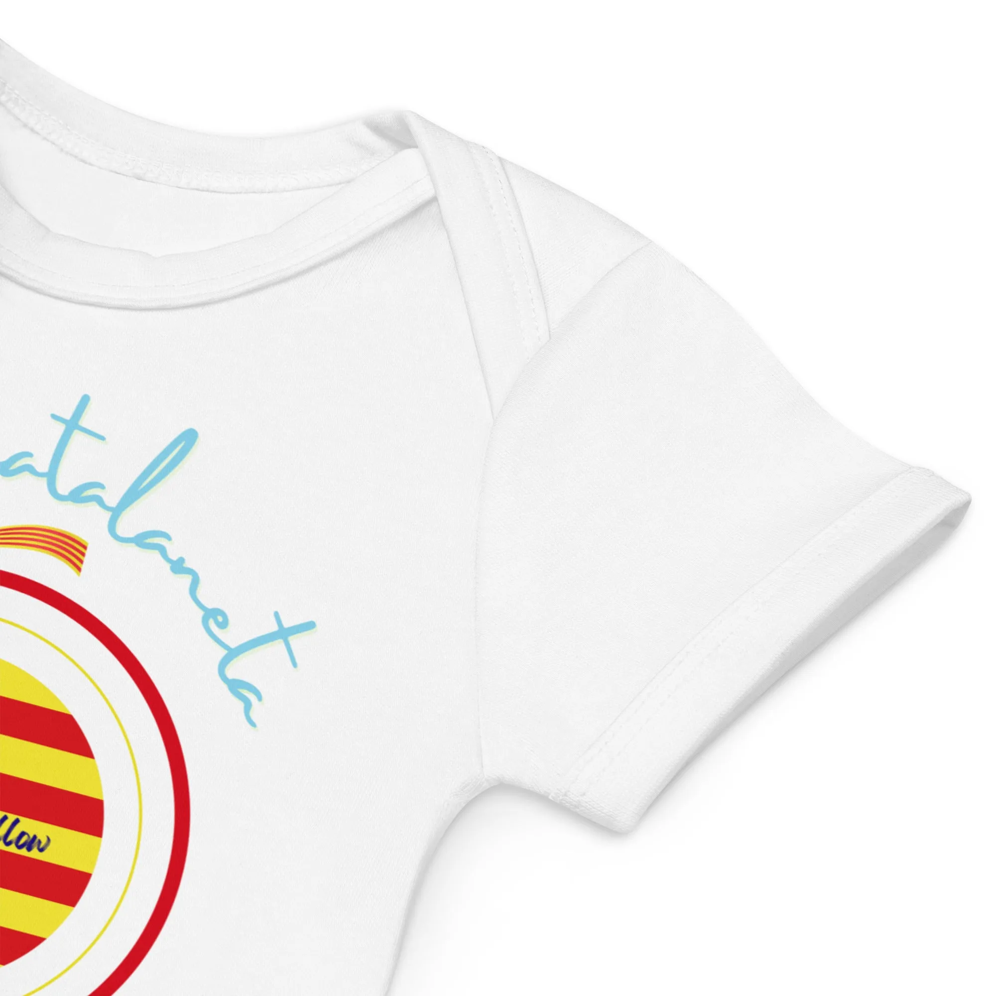 Organic cotton baby bodysuit, Nova catalaneta - Fitz & Willow