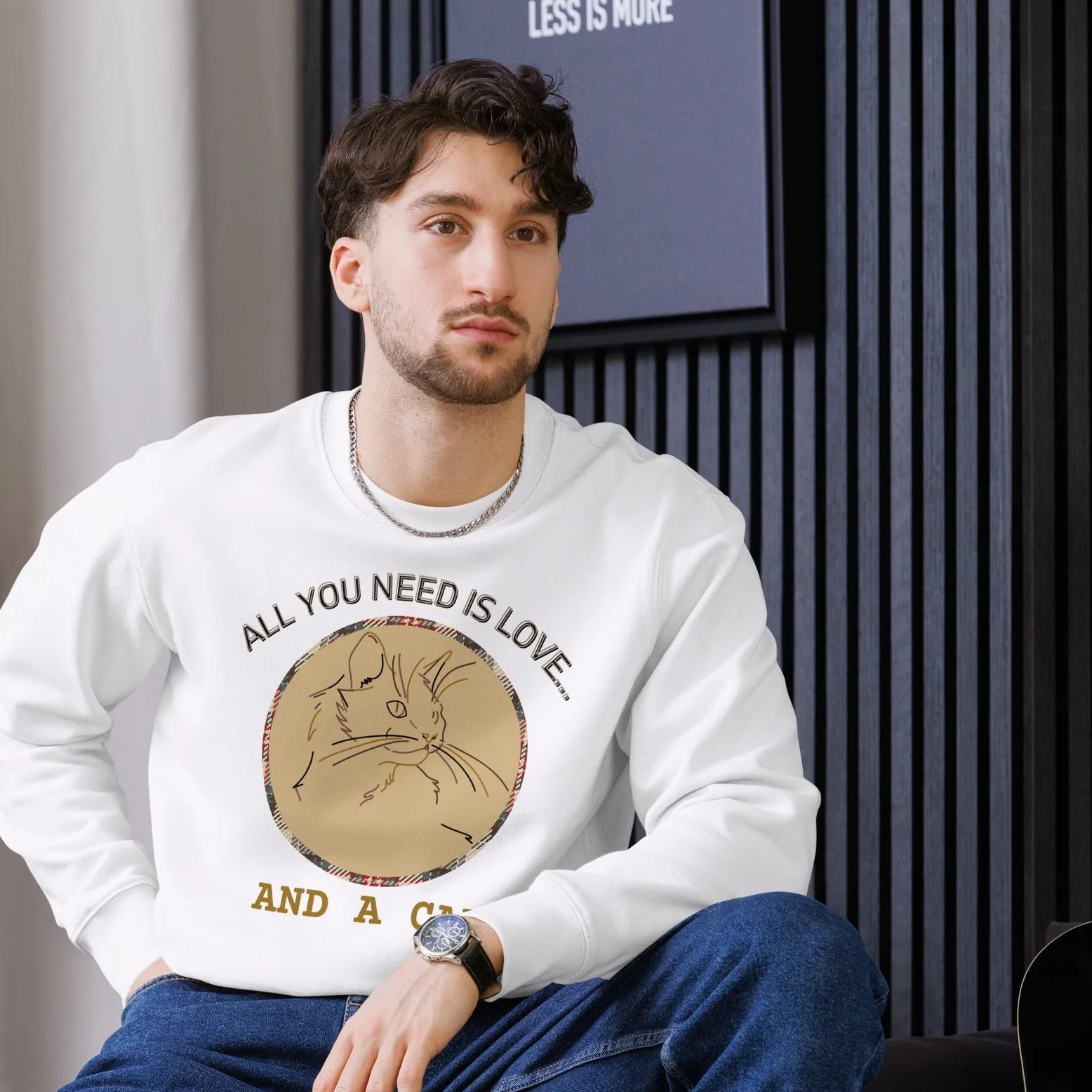 Organic Cotton Cat Sweatshirt - Perfect for Cat Lovers