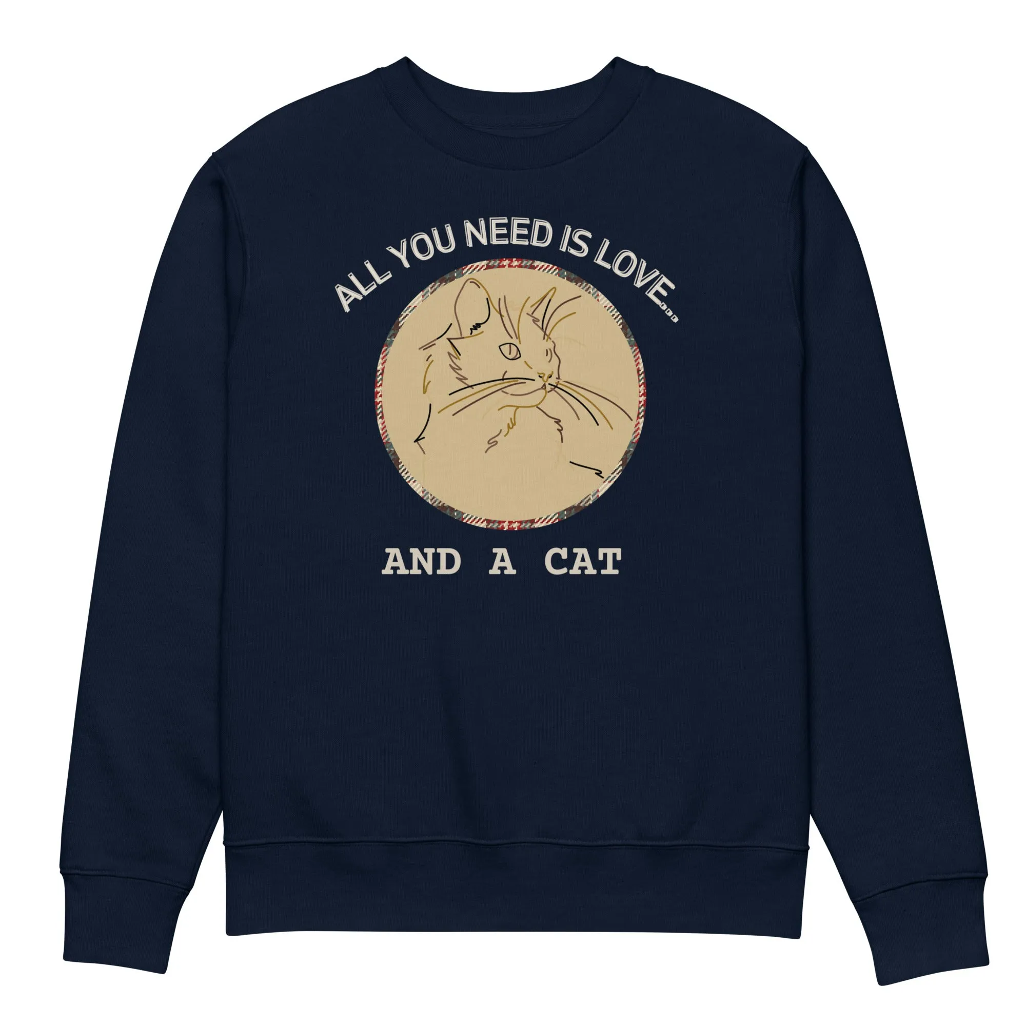 Organic Cotton Cat Sweatshirt - Perfect for Cat Lovers