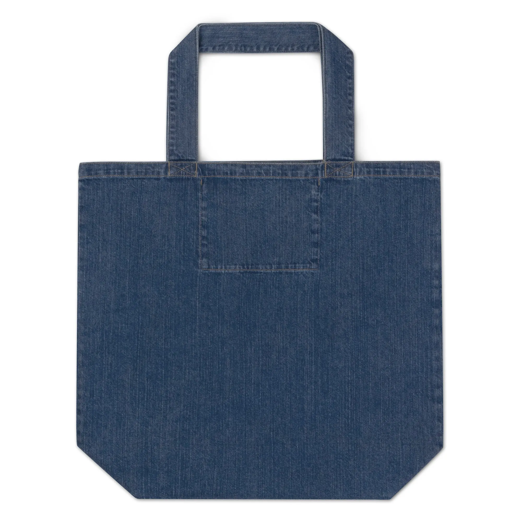 Organic denim tote bag, Doberman Pinscher Lovers