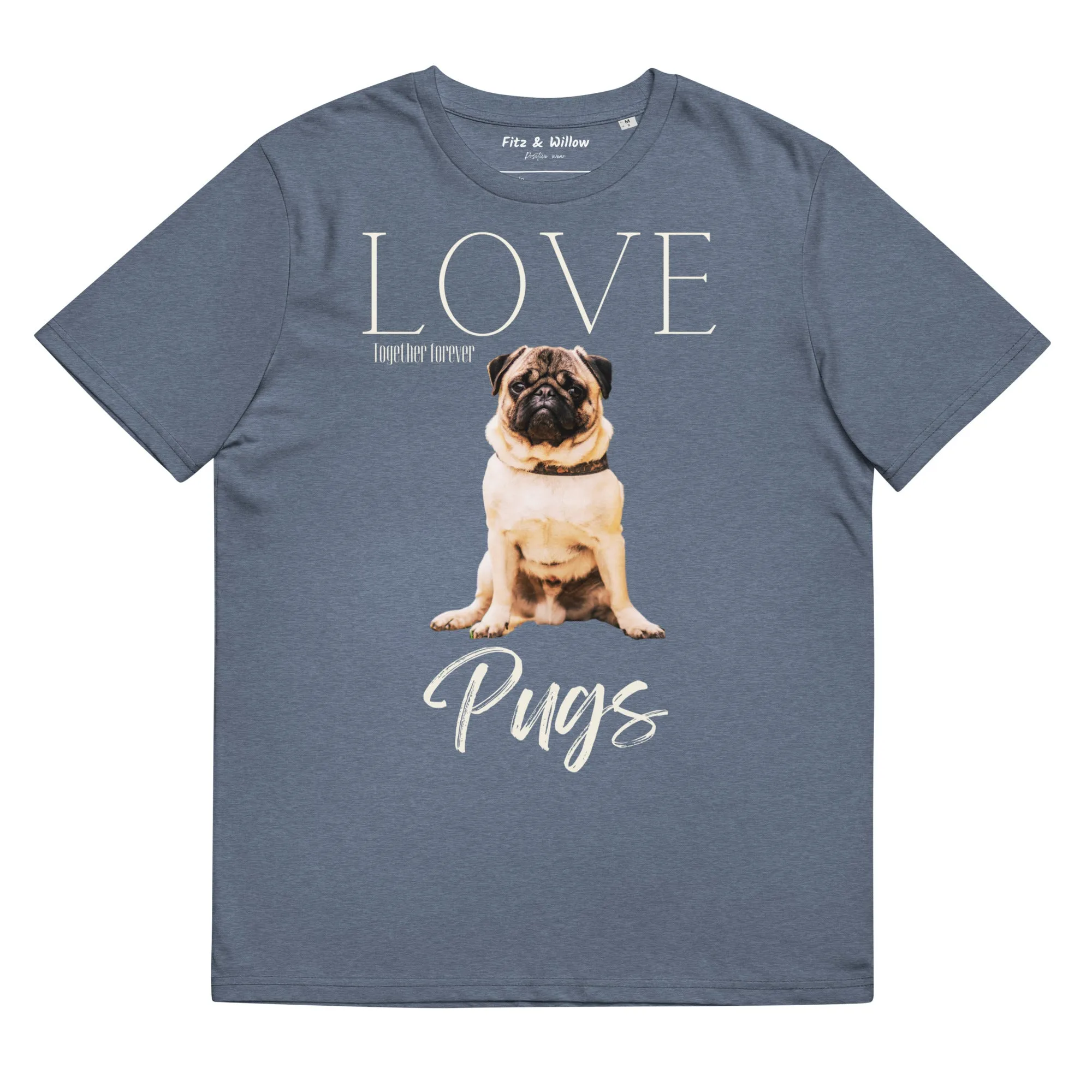 Pug lovers sustainable t-shirt