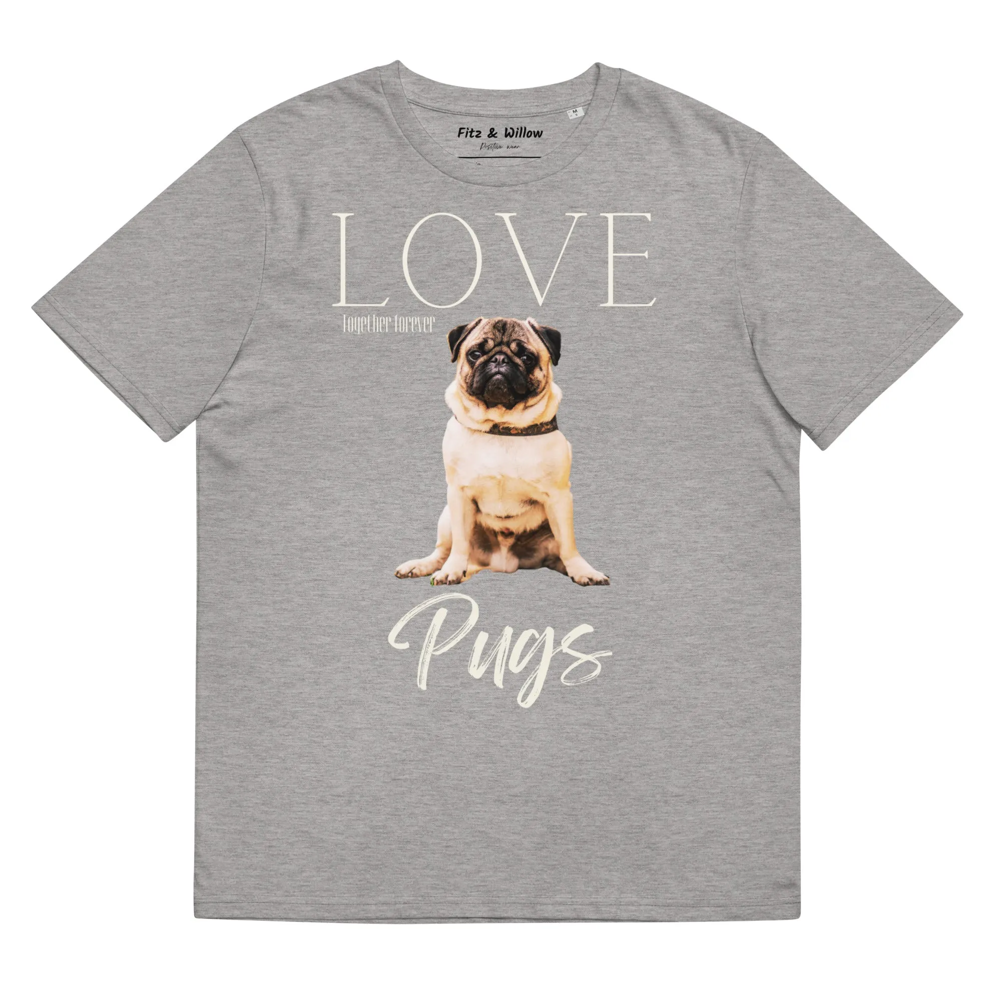 Pug lovers sustainable t-shirt
