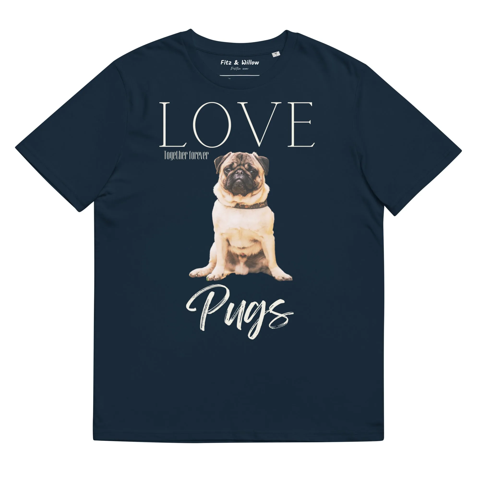 Pug lovers sustainable t-shirt