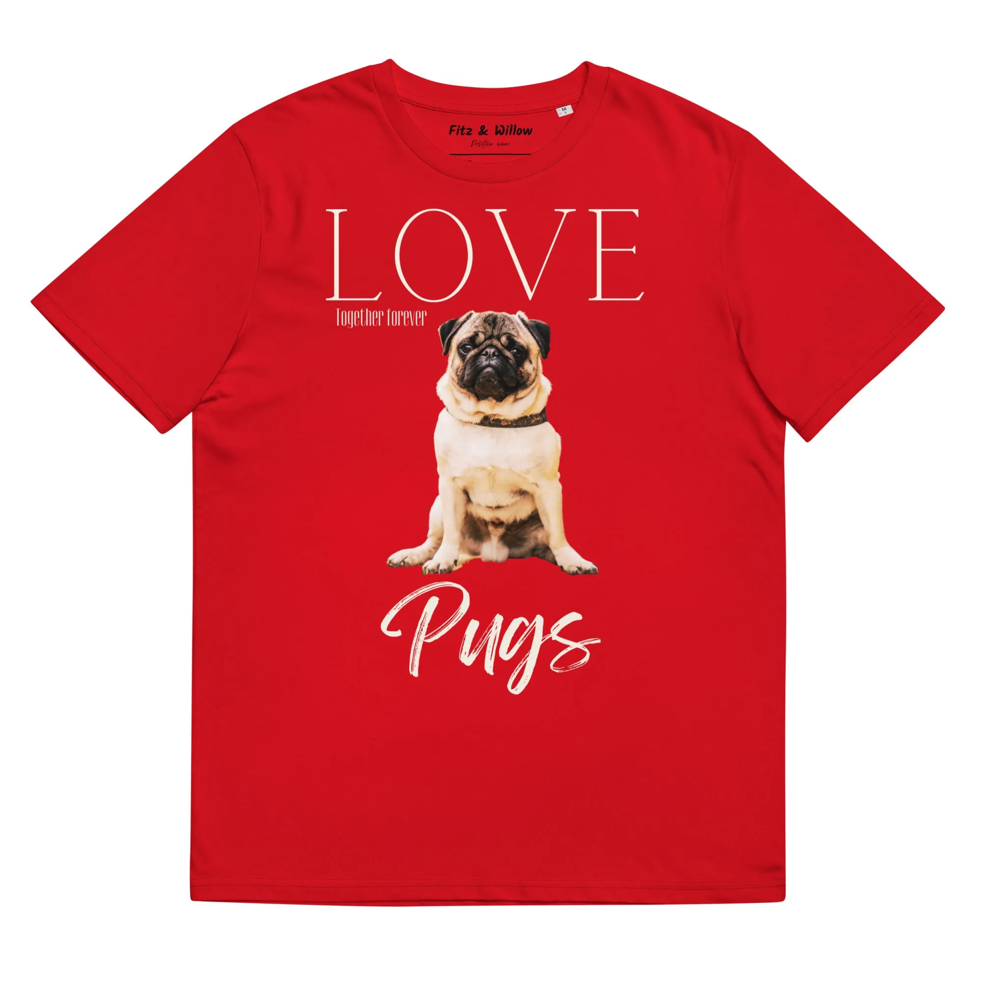 Pug lovers sustainable t-shirt