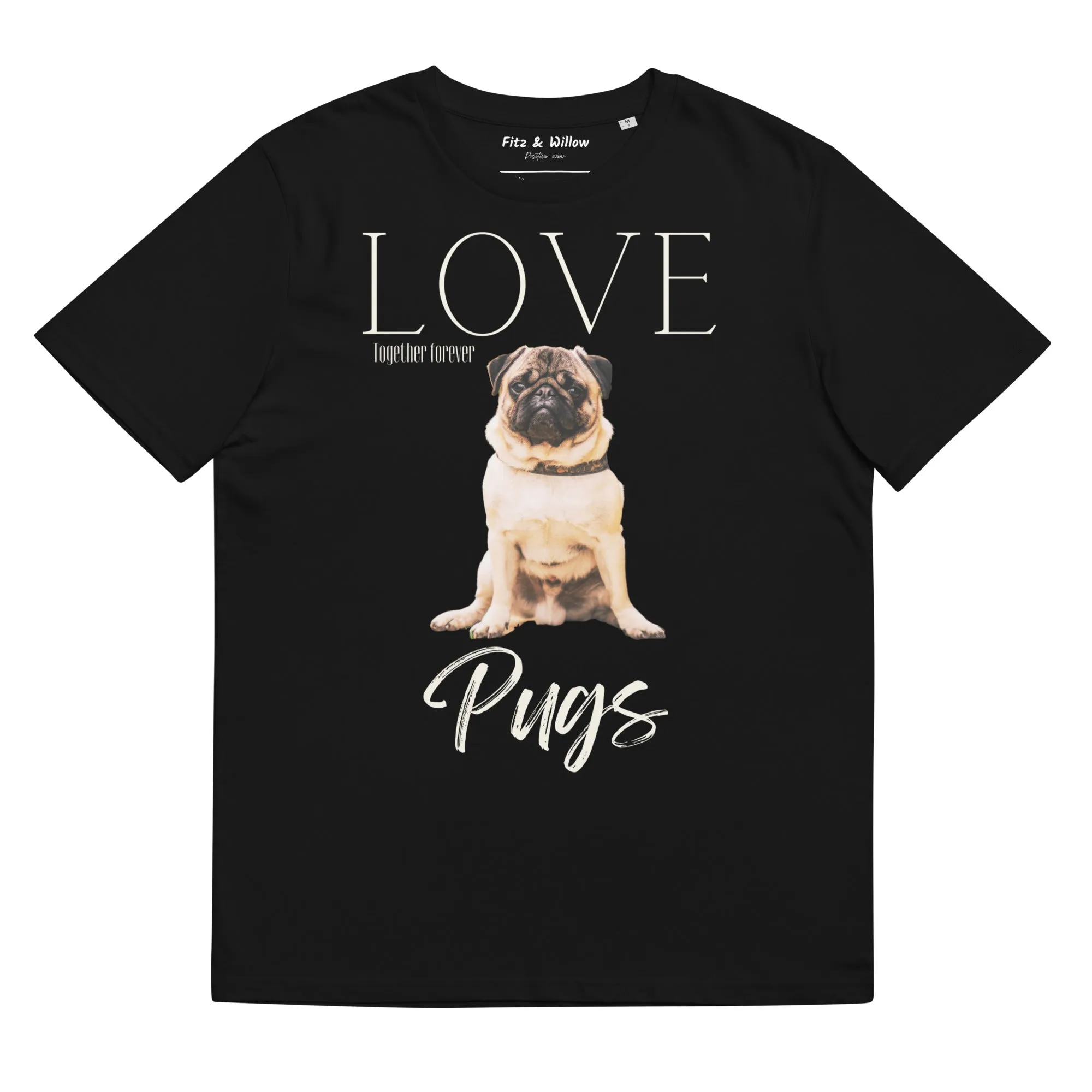 Pug lovers sustainable t-shirt