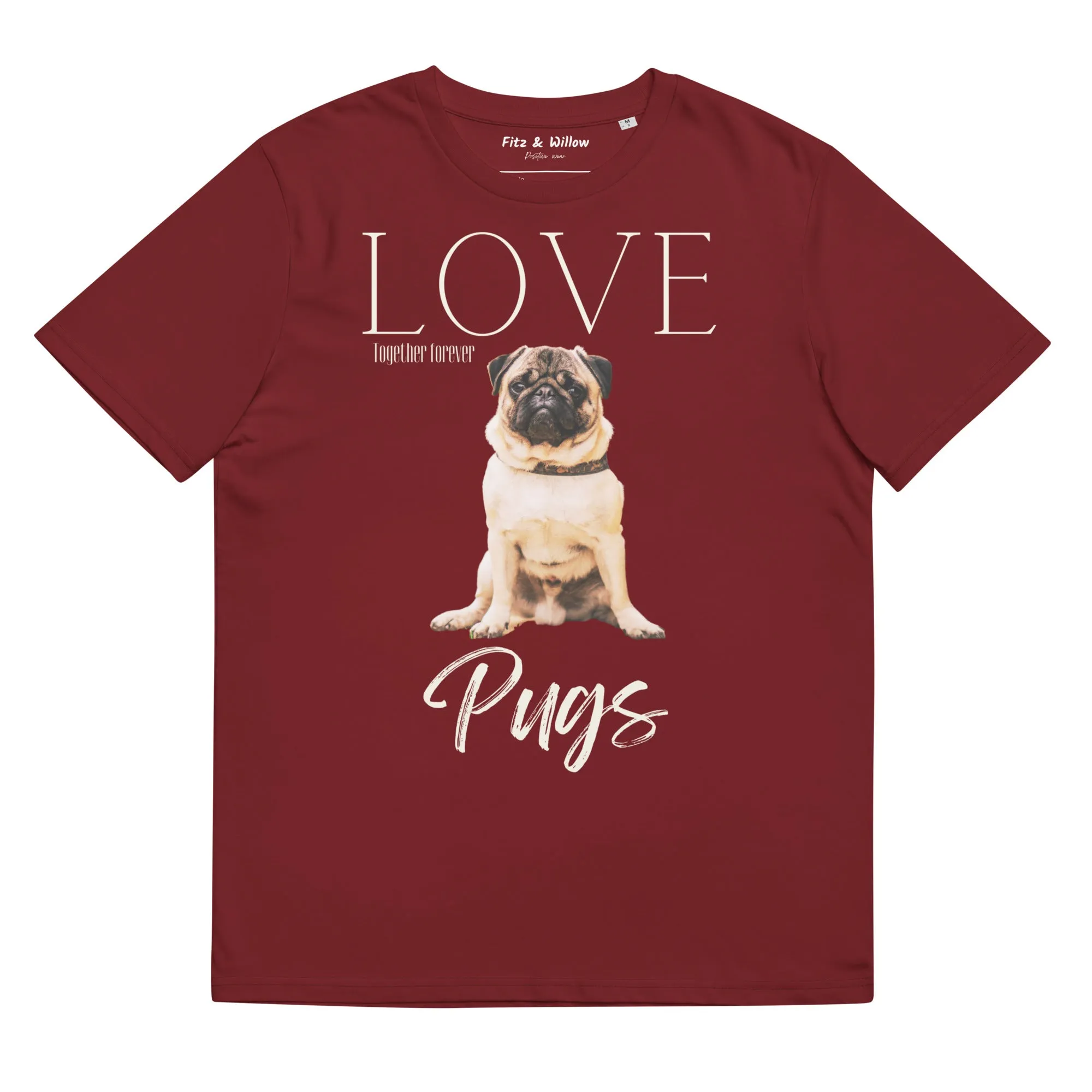 Pug lovers sustainable t-shirt