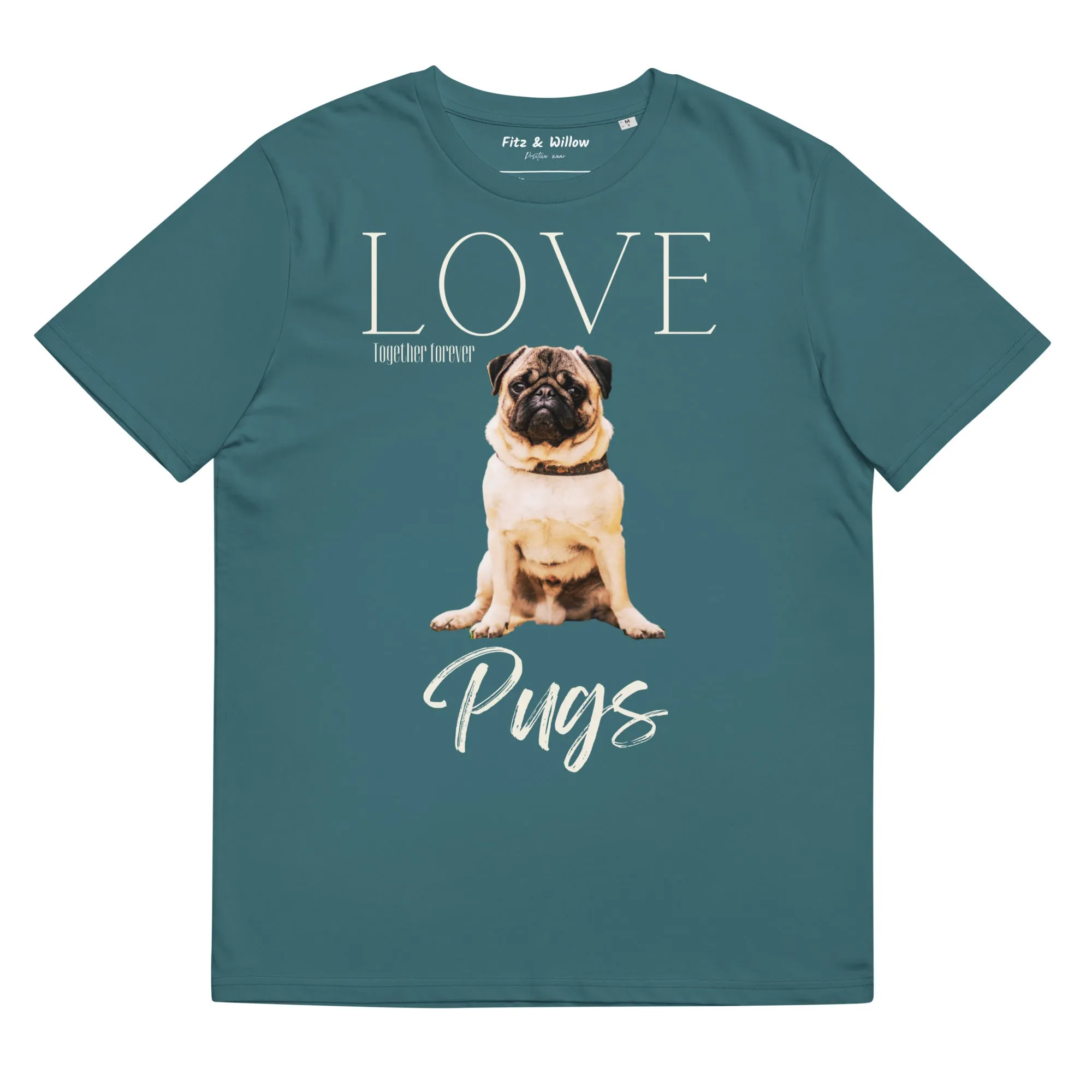 Pug lovers sustainable t-shirt