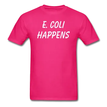 "E. Coli Happens" (white) - Men's T-Shirt