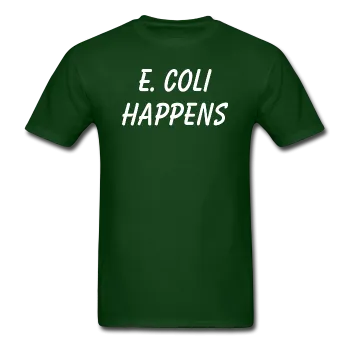 "E. Coli Happens" (white) - Men's T-Shirt