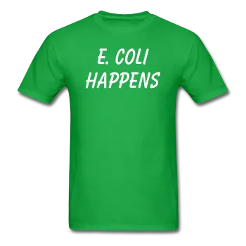 "E. Coli Happens" (white) - Men's T-Shirt