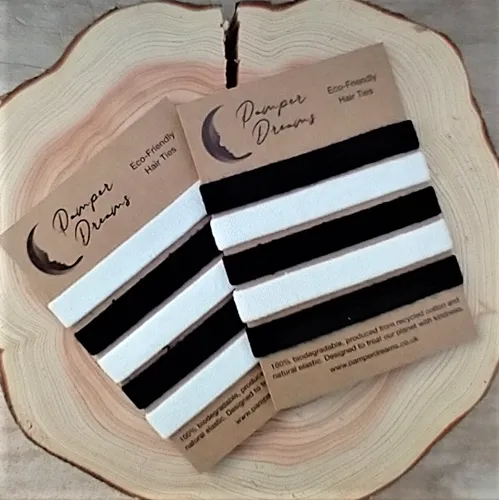 Recycled Cotton Eco-Friendly Hair Ties 5 Pack
