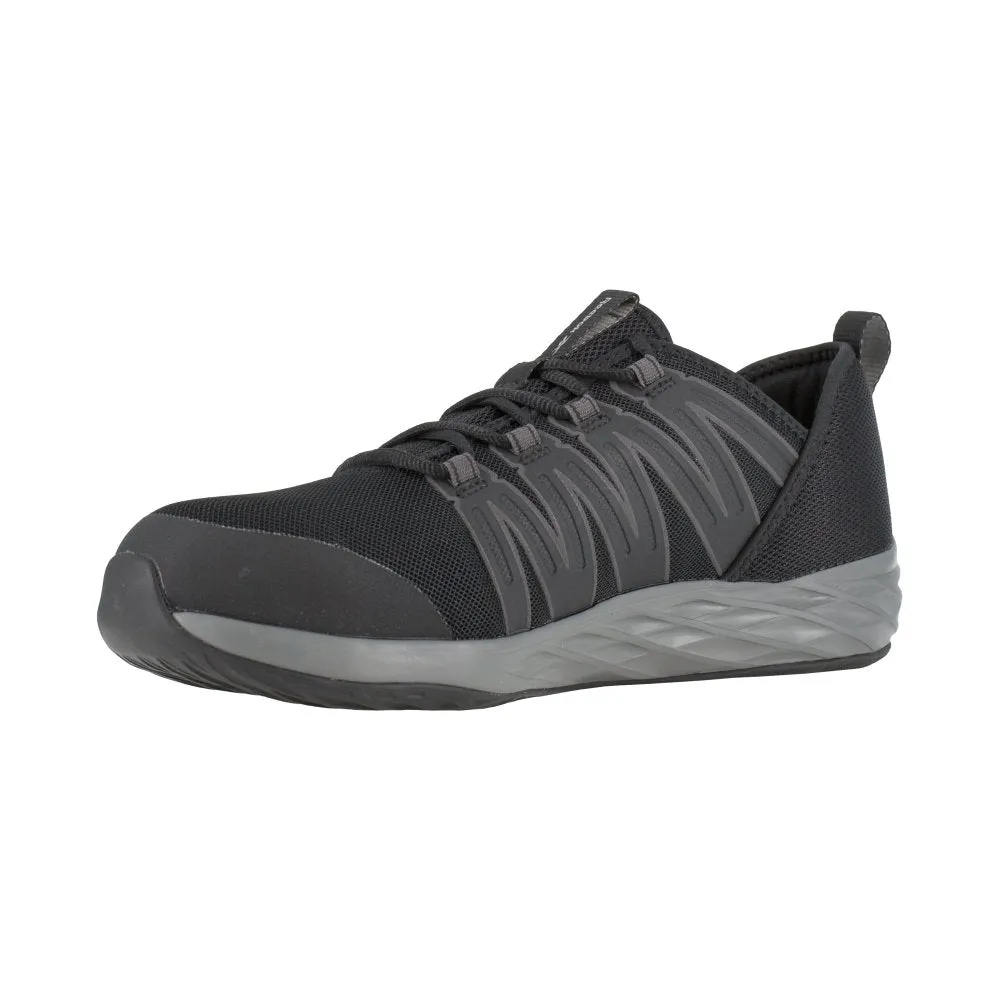 Reebok Astroride Athletic Work Shoe Men's Steel Toe Rb2211 In Black And Dark Grey