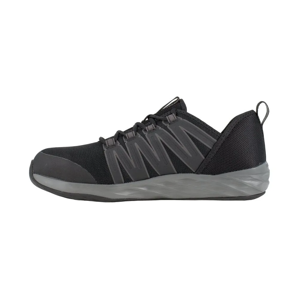 Reebok Astroride Athletic Work Shoe Men's Steel Toe Rb2211 In Black And Dark Grey