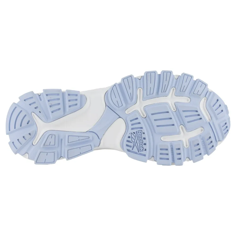 Reebok Hyperium Retro Trail Running Work Shoe Women's Composite Toe Shoe Rb364 In Grey And Powder Blue