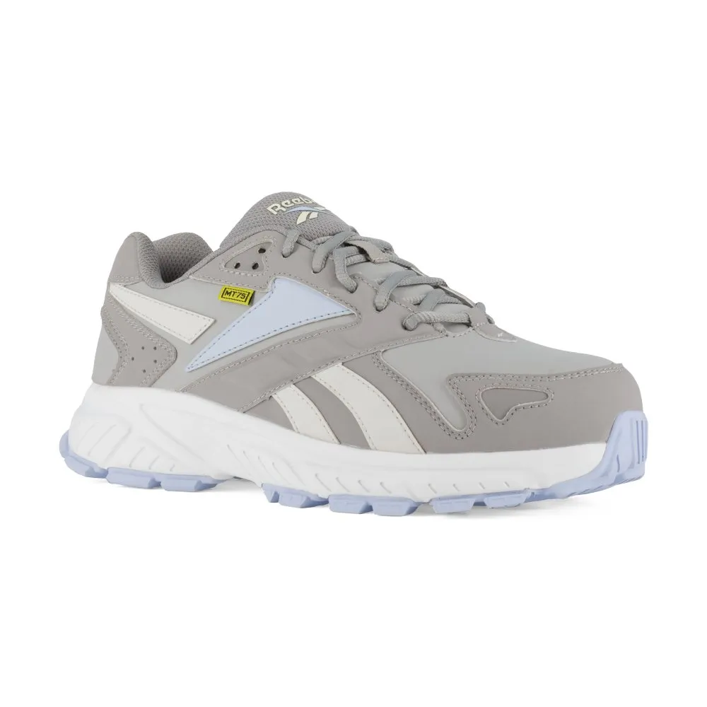 Reebok Hyperium Retro Trail Running Work Shoe Women's Composite Toe Shoe Rb364 In Grey And Powder Blue