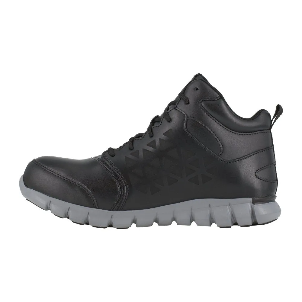 Reebok Sublite Cushion Work Athletic Mid-cut Women's Alloy Toe Rb142 In Black