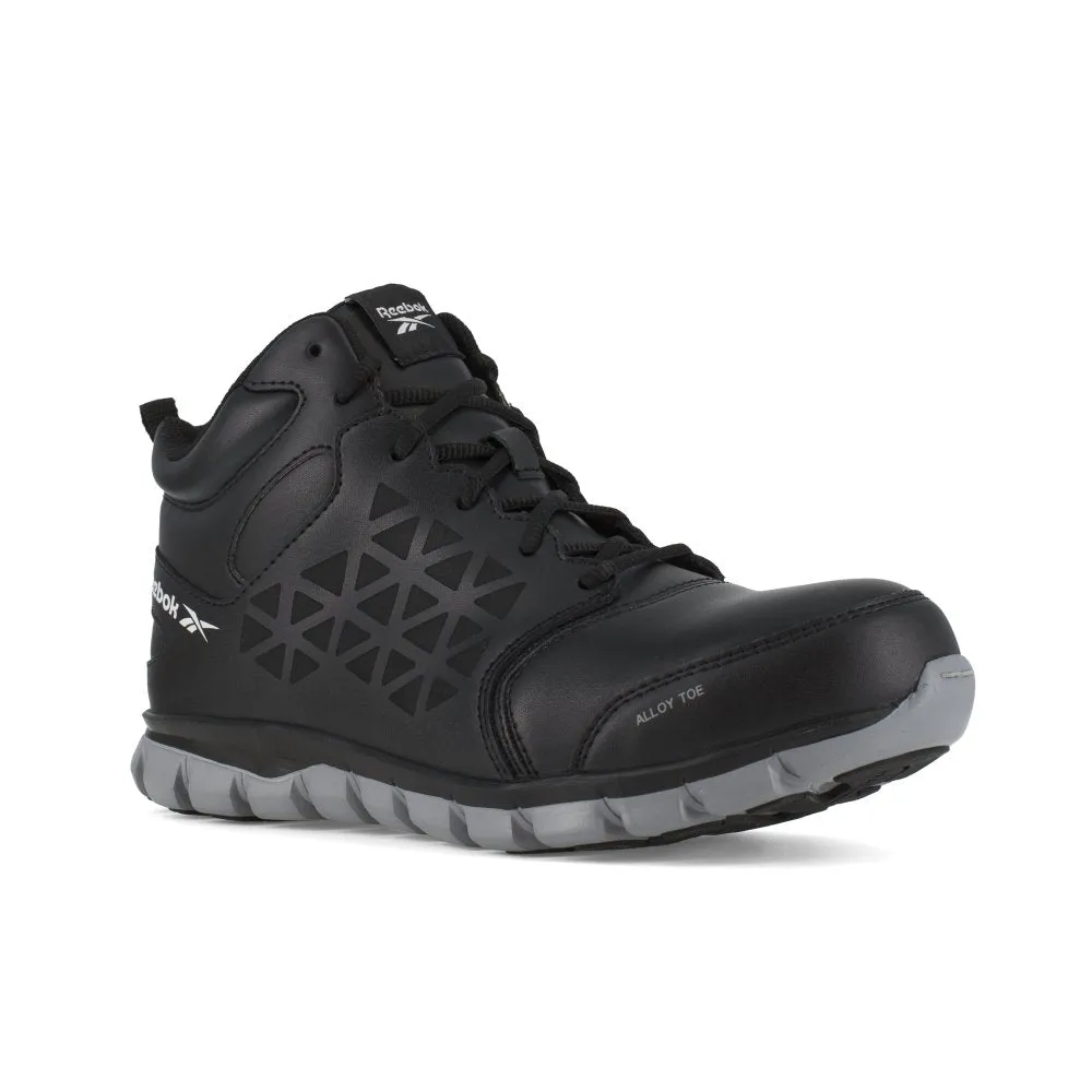 Reebok Sublite Cushion Work Athletic Mid-cut Women's Alloy Toe Rb142 In Black