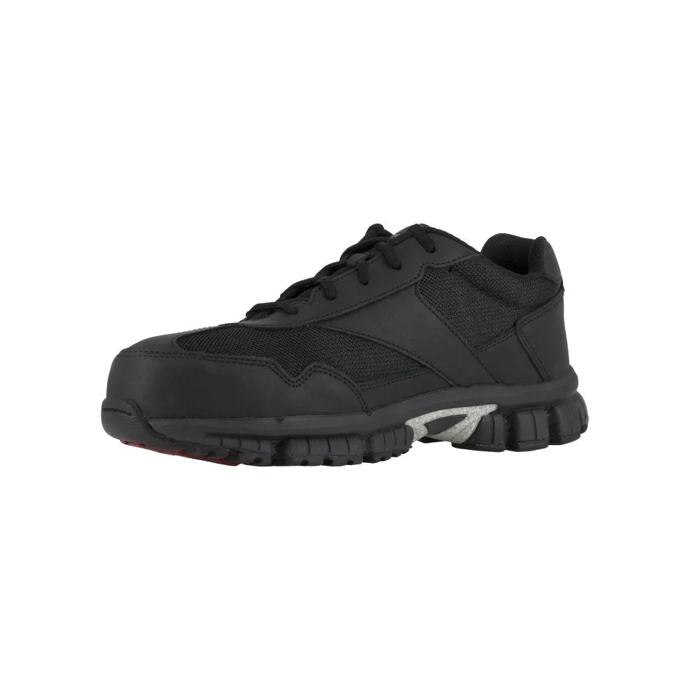 Reebok Women's Performance Work Cross Trainer Composite Toe Shoe Rb459 In Black With Silver Trim