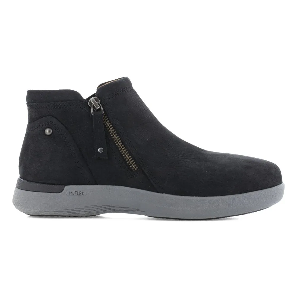 Rockport Work Zip Bootie Women's Composite Toe Shoe's Rk684 In Black