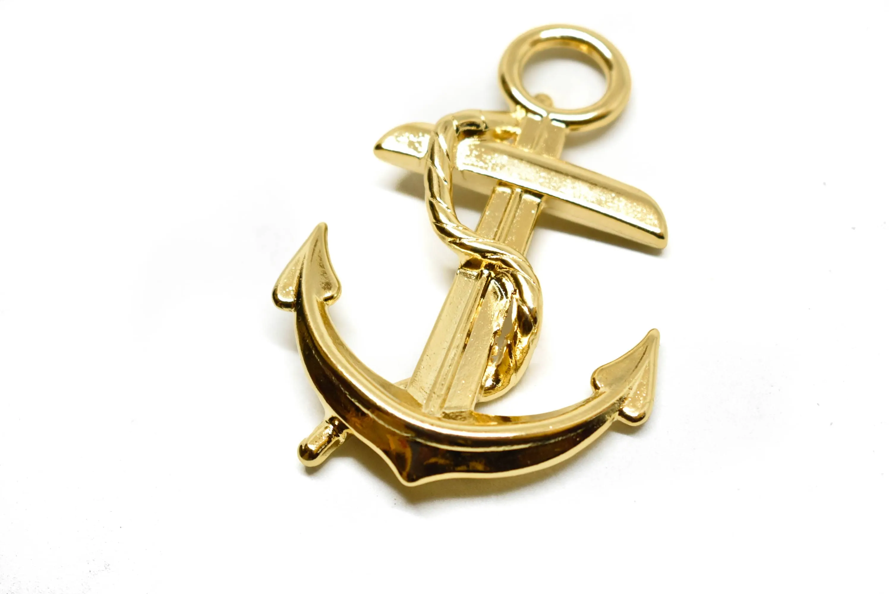 Ship Anchor Buckle | Ship Anchor Necklace Charm | Gold Anchor Charm | Bronze Anchor Charm |