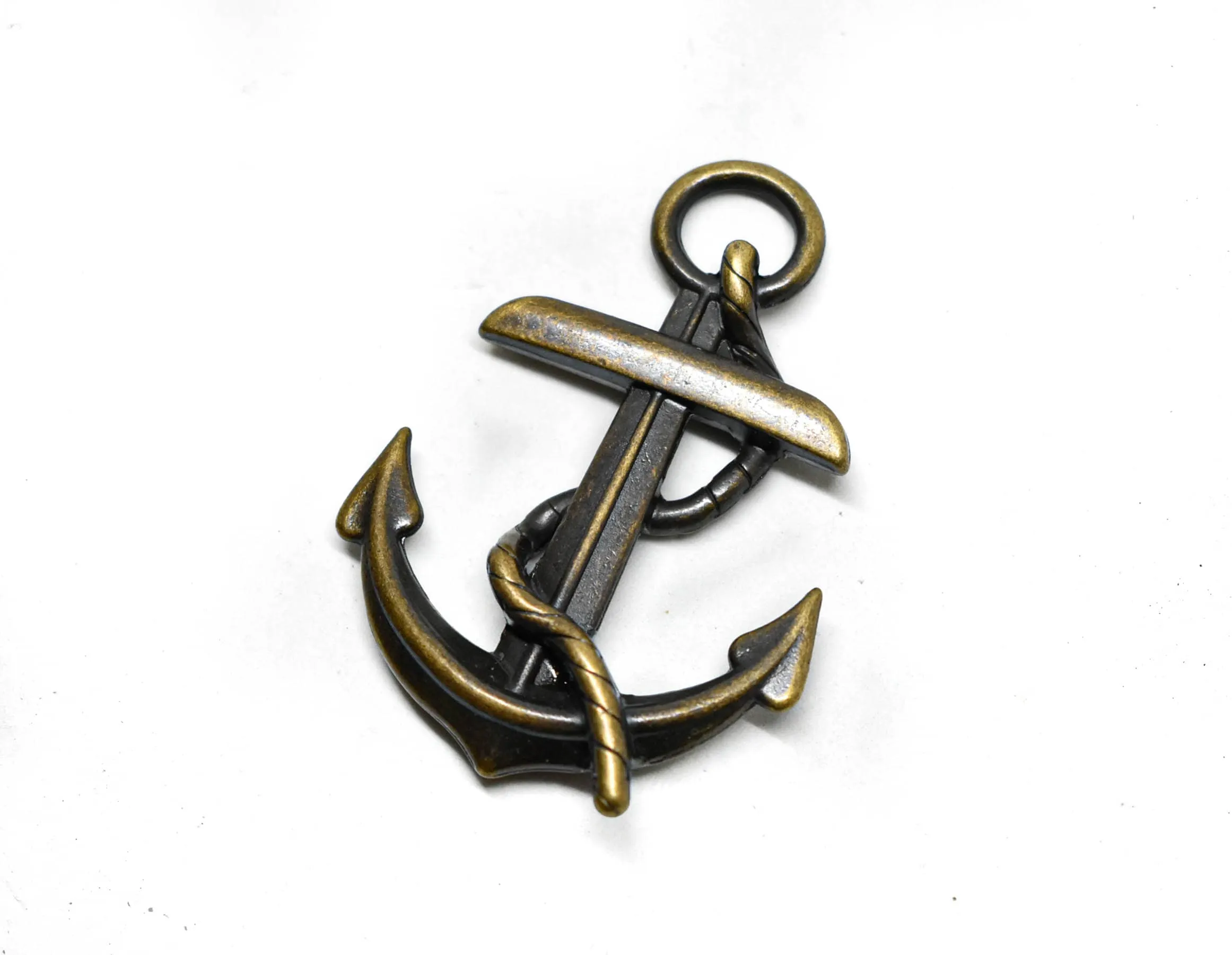 Ship Anchor Buckle | Ship Anchor Necklace Charm | Gold Anchor Charm | Bronze Anchor Charm |