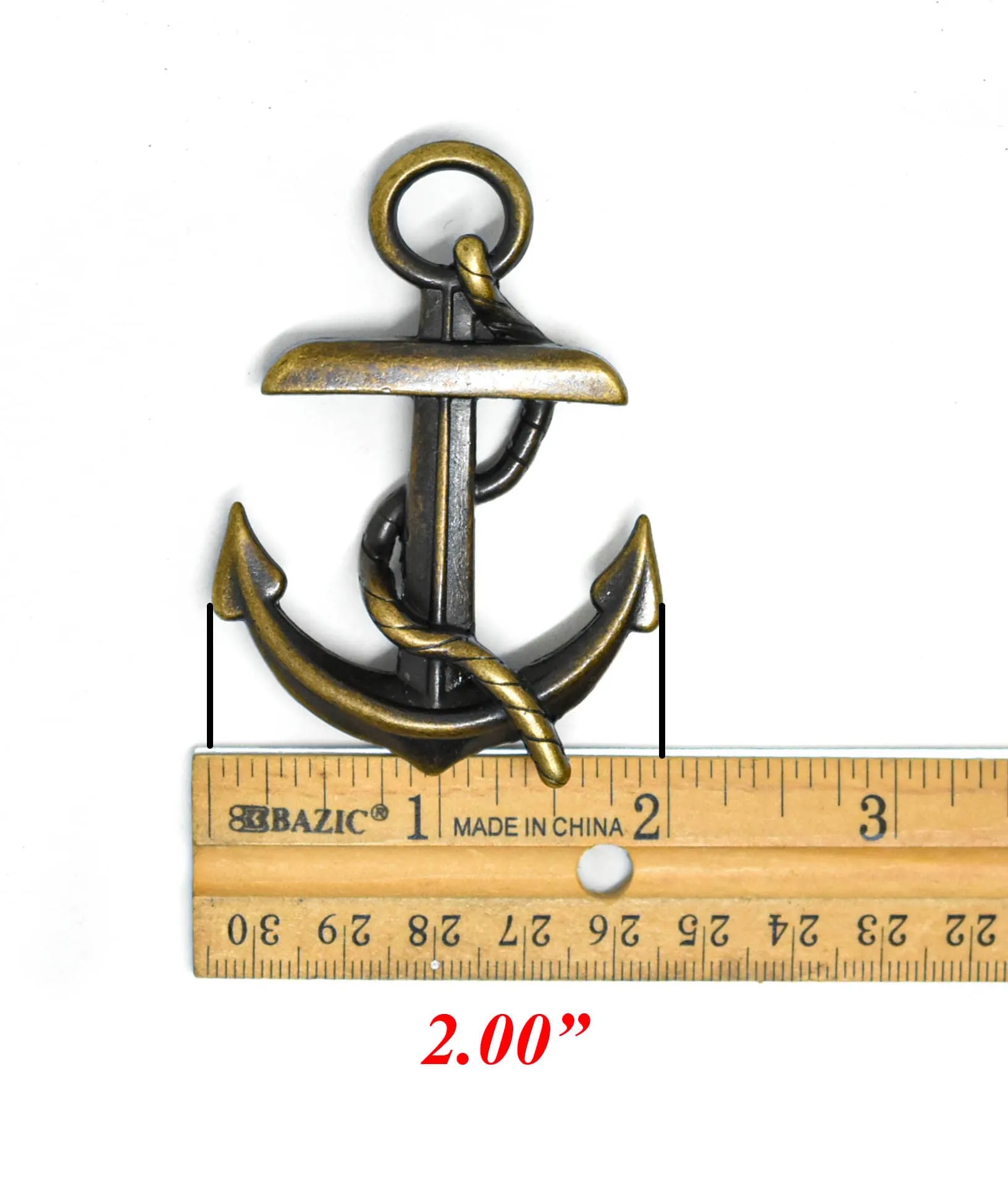 Ship Anchor Buckle | Ship Anchor Necklace Charm | Gold Anchor Charm | Bronze Anchor Charm |