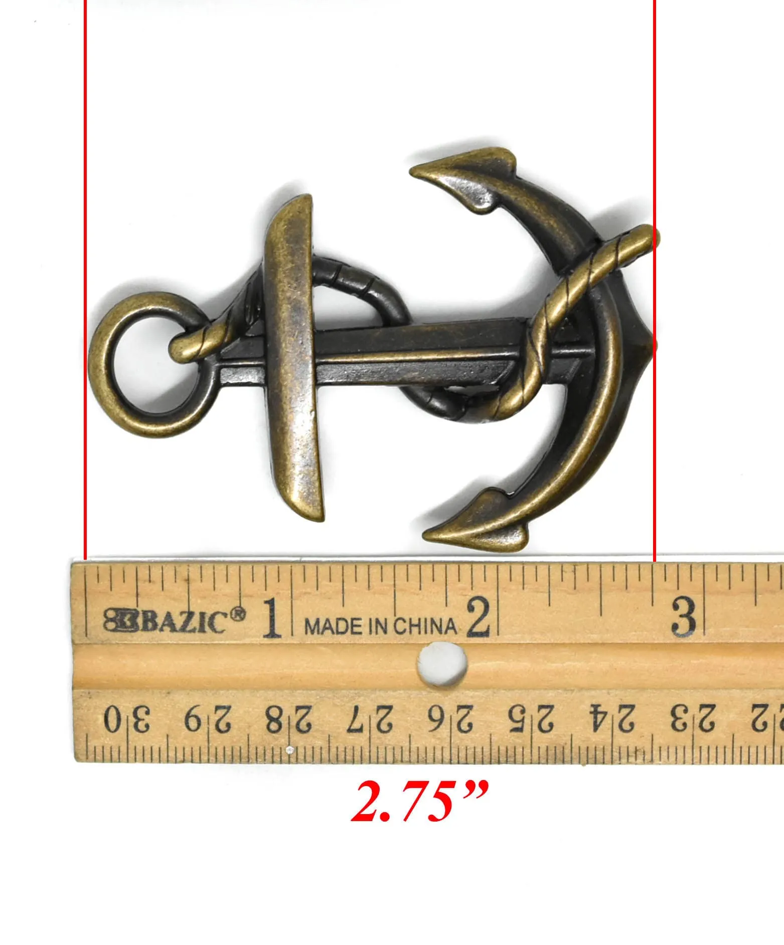 Ship Anchor Buckle | Ship Anchor Necklace Charm | Gold Anchor Charm | Bronze Anchor Charm |